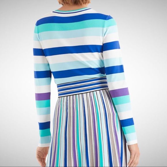 MarcCain Viscose-Blend Knit Striped Pullover N1 - Picture 9 of 11